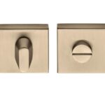 WC-sluiting vierkant Blind 53x53x10 mm PVD licht brons