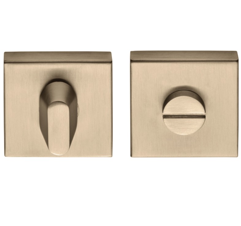 WC-sluiting vierkant Blind 53x53x10 mm PVD licht brons