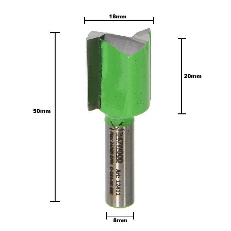 247WOOD groeffrees D-18 L-50 HW - Afbeelding 2