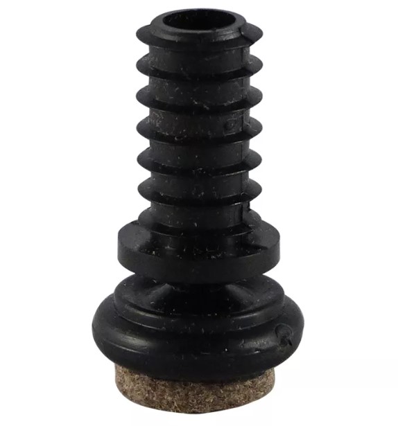 Vloerdop voor stoelpoten ø23 mm met metalen stift en vilt 19x1,5-2 mm - Afbeelding 3