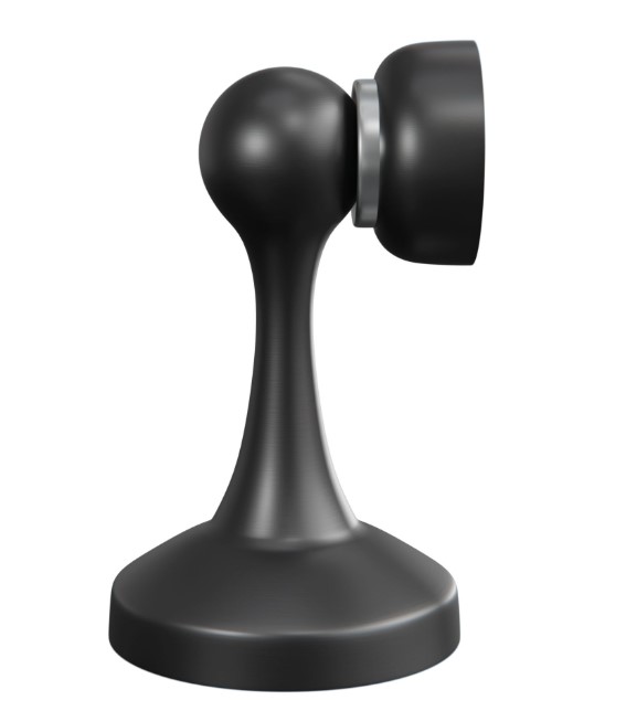 AMIG magnetische deurstopper Ø55x85mm rvs zwart