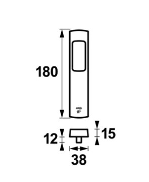 AXA hefschuifbeslag Curve buitenkom zwart SKG3 - Afbeelding 2