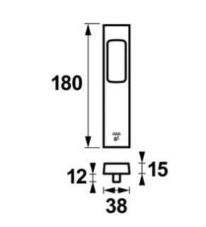 AXA hefschuifbeslag Edge buitenkom zwart SKG3 - Afbeelding 2