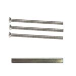 AXA montageset halve krukstift hefschuifbeslag kom-kruk deurdikte 44-58 mm RVS