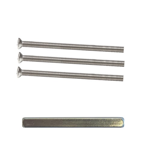 AXA montageset halve krukstift hefschuifbeslag kom-kruk deurdikte 44-58 mm RVS