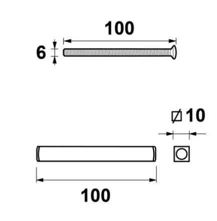 AXA montageset halve krukstift hefschuifbeslag kom-kruk deurdikte 74-88 mm rvs - Afbeelding 2
