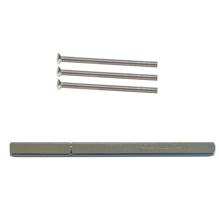 AXA montageset krukstift hefschuifbeslag kruk-kruk deurdikte 74-88 mm RVS