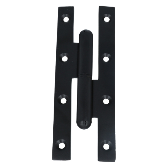 Deurpaumelle links 160x60 mm ijzer zwart gelakt - Afbeelding 3