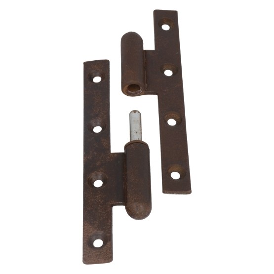 Deurpaumelle rechts 140 x 60 mm ruw geroest - Afbeelding 3