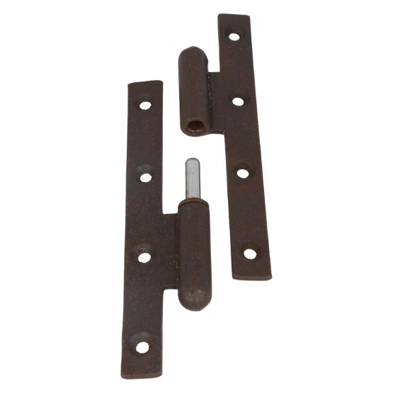 Deurpaumelle rechts 160 x 60 mm ruw geroest - Afbeelding 3