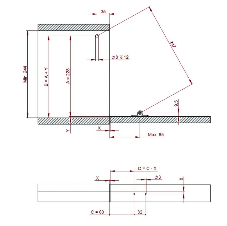 Gasveer antraciet omlaag 90° - Afbeelding 3