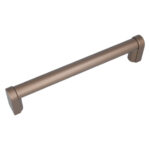 Greep buis 192 mm zamak mat brons