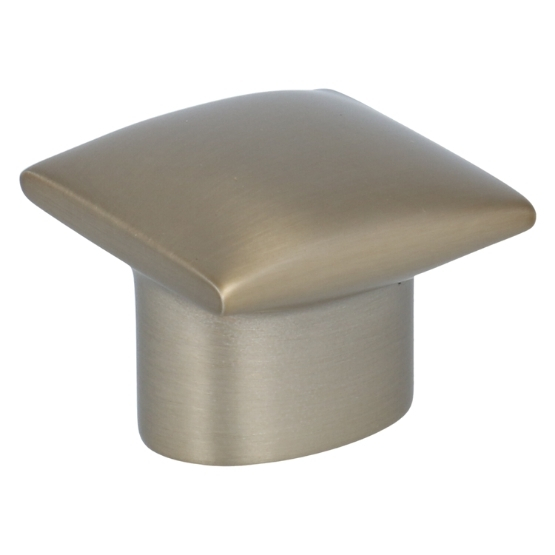 Knop kussentje 30x30 mm licht brons