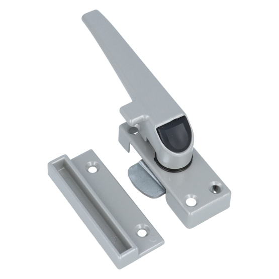ODShop raamsluiting met knop en sluitplaat links aluminium grijs gelakt - Afbeelding 4