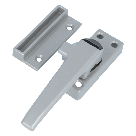 ODShop raamsluiting met knop en sluitplaat rechts aluminium grijs gelakt - Afbeelding 3