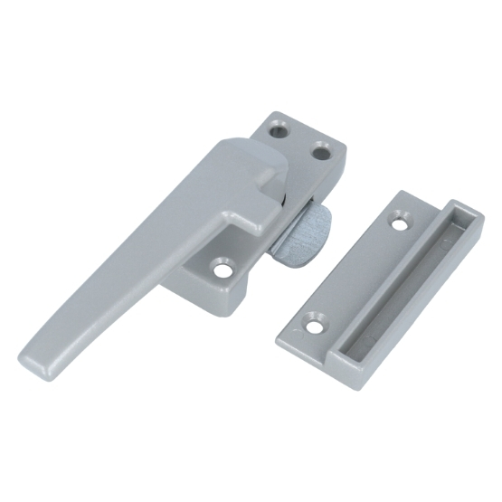 ODShop raamsluiting met sluitplaat links aluminium grijs gelakt - Afbeelding 2