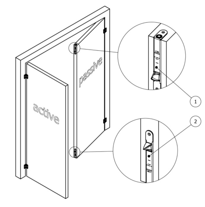 Olda automatische kantschuif type 27 voor stalen/aluminium deuren type 2 staal verzinkt - Afbeelding 5