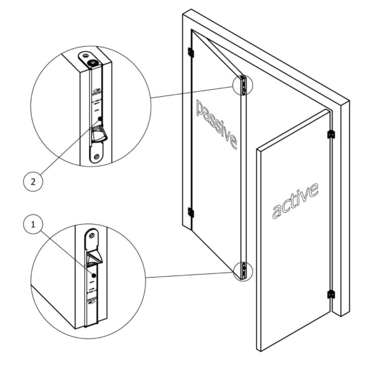 Olda automatische kantschuif smal type 39 voor stalen/aluminium/houten deuren type 2 staal verzinkt - Afbeelding 4