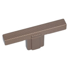 T-Knop mat brons geribbeld 9x12x65 mm