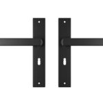 AXA binnendeurbeslag Edge SL56 met deurkruk Riga aluminium zwart