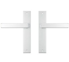 AXA binnendeurbeslag Edge blind met deurkruk Riga aluminium F1