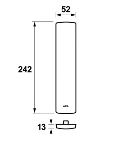 AXA veiligheidsschild Curve buiten blind aluminium zwart - Afbeelding 2