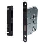 Nemef magneet cilinder PC55 insteekslot 126973 met zwarte voorplaat inclusief sluitkom 126973