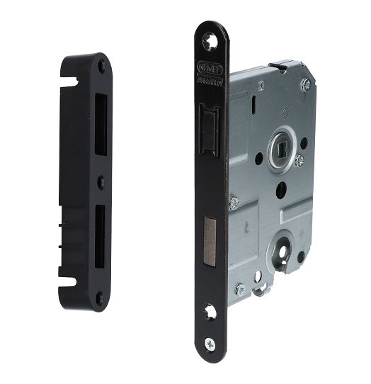 Nemef magneet cilinder PC55 insteekslot 126973 met zwarte voorplaat inclusief sluitkom 126973