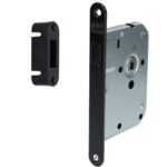 Nemef magneet loopslot 1255/73 met zwarte voorplaat inclusief sluitkom 1255/71
