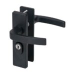 Nemef veiligheidsbeslag PC55 kortschild krukkruk 3407-II met kerntrek beveiliging SKG3 aluminium zwart