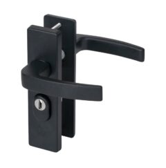 Nemef veiligheidsbeslag PC55 kortschild krukkruk 3407-II met kerntrek beveiliging SKG3 aluminium zwart