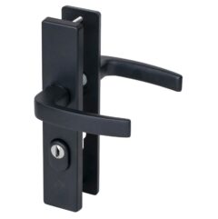 Nemef veiligheidsbeslag PC72 langschild krukkruk 3417-II met kerntrek beveiliging SKG3 aluminium zwart