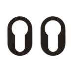 Nuda cilinderplaatjes 26x42 mm mat zwart