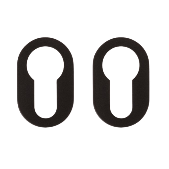 Nuda cilinderplaatjes 26x42 mm mat zwart