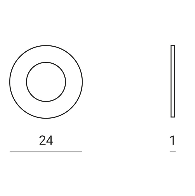 Nuda krukrozet 24mm verouderd goud - Afbeelding 2