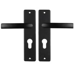 ODShop deurkruk vierkant met kortschild PC55 aluminium zwart