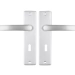 ODShop deurkruk vierkant met kortschild SL56 aluminium F1