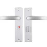 ODShop deurkruk vierkant met kortschild WC638 aluminium F1