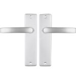 ODShop deurkruk vierkant met kortschild blind aluminium F1