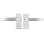 ODShop deurkruk vierkant met patentrozet aluminium F1