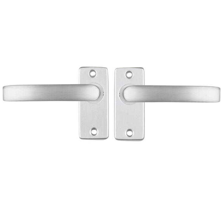 ODShop deurkruk vierkant met patentrozet aluminium F1