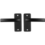 ODShop deurkruk vierkant met patentrozet aluminium zwart