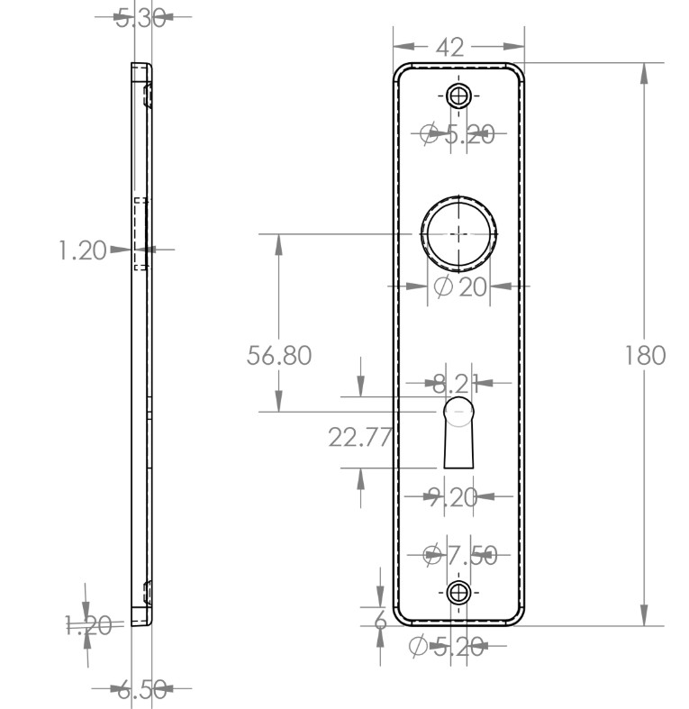ODShop kortschild SL56 aluminium F1 - Afbeelding 2