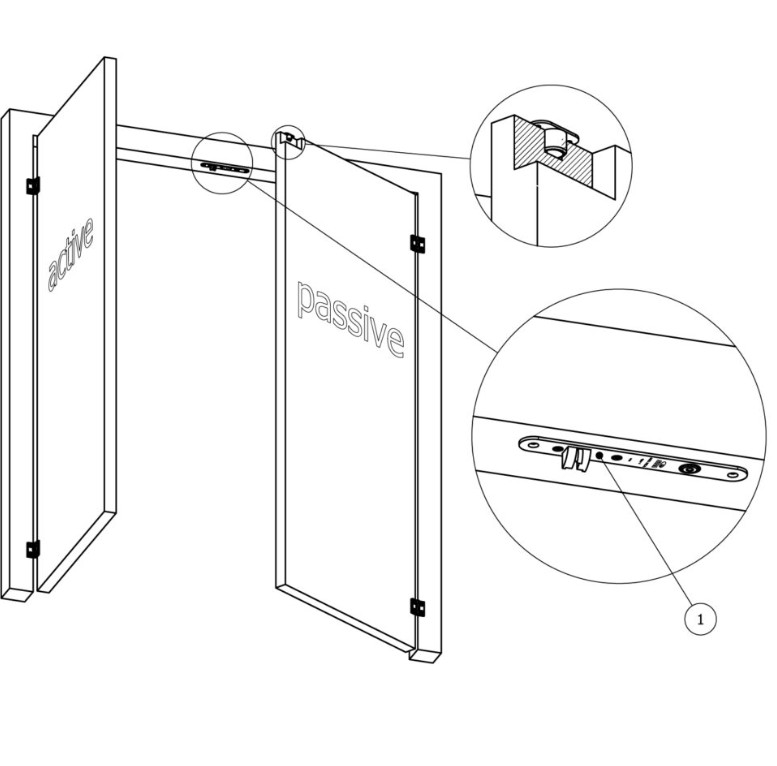Olda automatische kantschuif type 600 deurkozijn model voor stalen of aluminium kozijnen type 2 staal verzinkt - Afbeelding 5