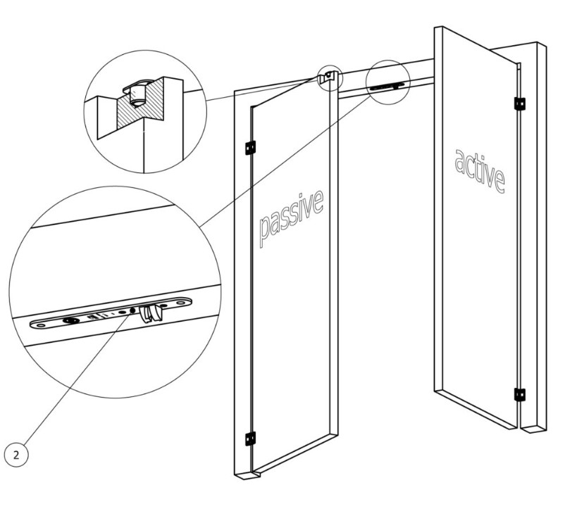 Olda automatische kantschuif type 600 deurkozijn model voor stalen of aluminium kozijnen type 2 staal verzinkt - Afbeelding 4