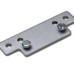 Opdekplaat t.b.v. deuropvanger bij smalle kozijnen zilvergrijs