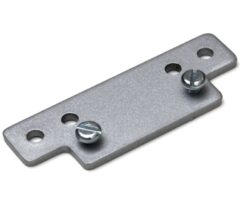 Opdekplaat t.b.v. deuropvanger bij smalle kozijnen zilvergrijs