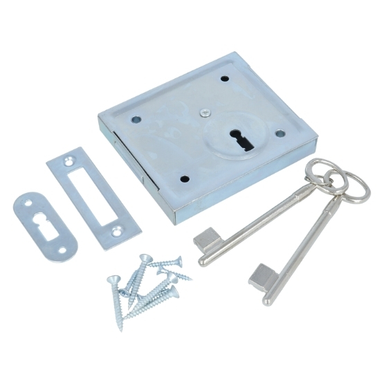 Opleg kelderbandslot 100x85 mm extra zwaar staal verzinkt - Afbeelding 3