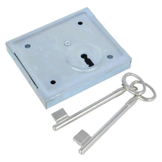 Opleg kelderbandslot 100x85 mm extra zwaar staal verzinkt - Afbeelding 2