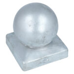 Paalkapje met bol 70x70 mm verzinkt